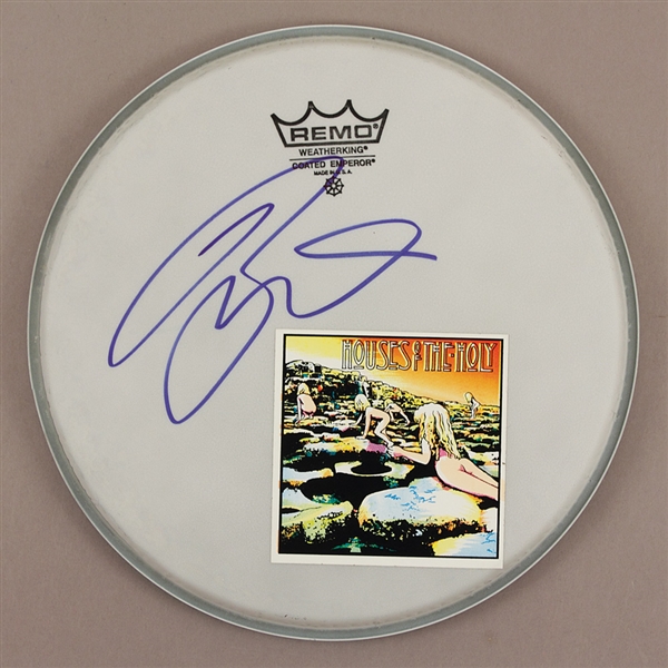Led Zeppelin Jason Bonham Signed Drumhead