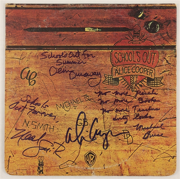 Alice Cooper Band Signed & Lyrics  Inscribed "Schools Out" Album