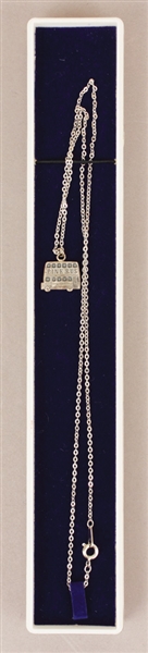 Liza Minnelli Owned & Worn Silver Necklace with "Pink Bus" Charm