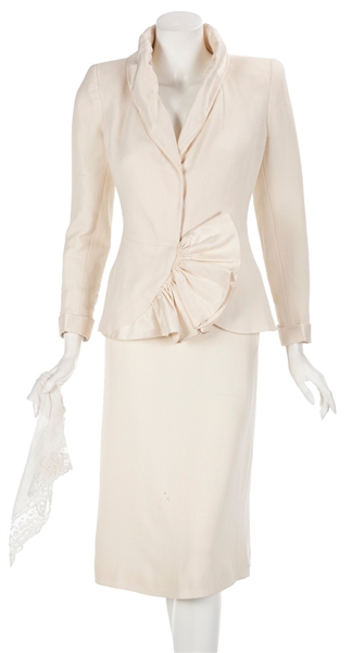 Madonna "Evita" Film Worn White Two-Piece Wedding Skirt Suit and Lingerie