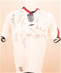 England Football Club 2004 Team Signed Replica Away Jersey (17)