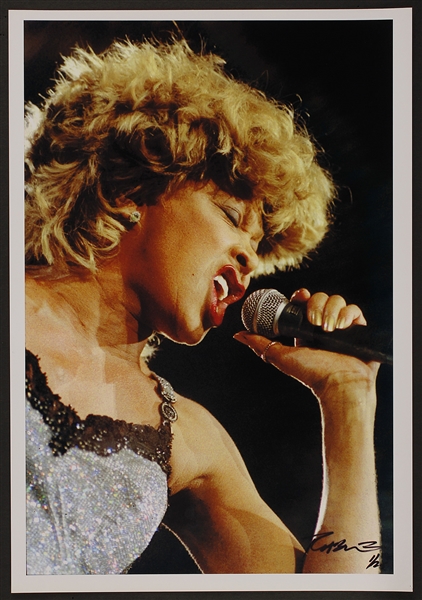 Tina Turner Original Roberto Rabanne Signed and Numbered 13 x 19 Photograph
