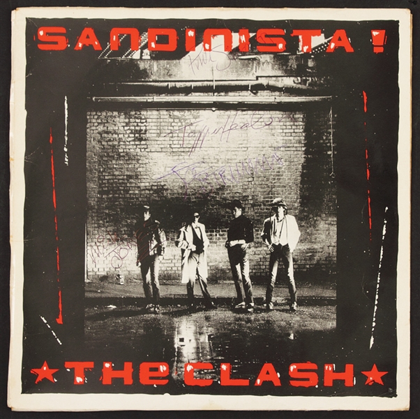 The Clash Signed "Sandinista" Album Cover