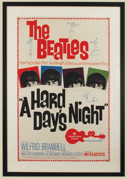 Beatles Original "A Hard Days Night" Movie Poster