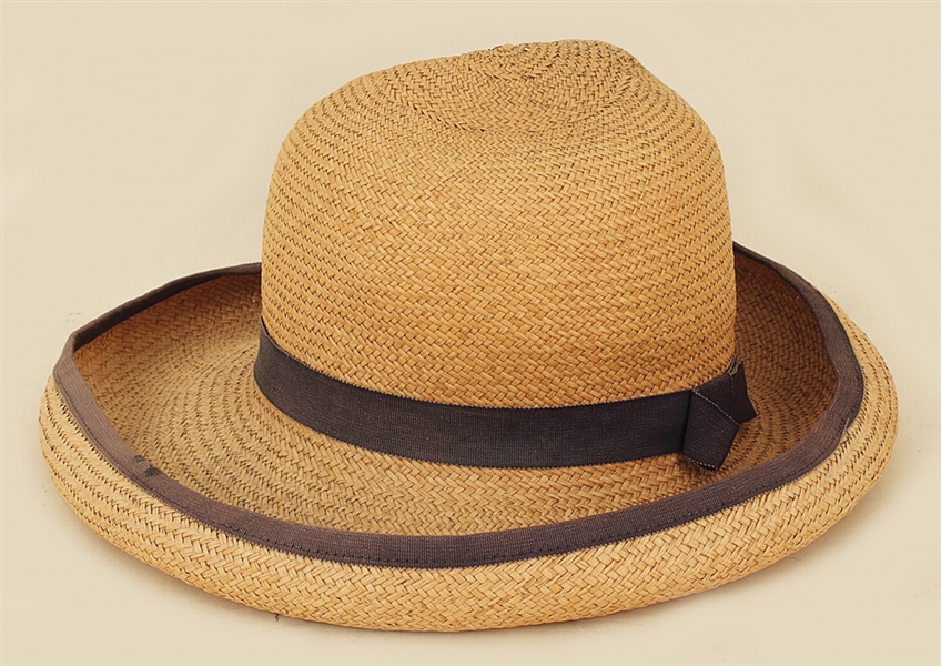 Liza Minelli Owned and Worn Straw Hat with Brown Band