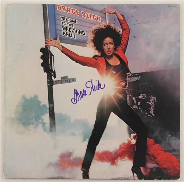 Grace Slick Signed "Welcome to the Wrecking Ball" Album