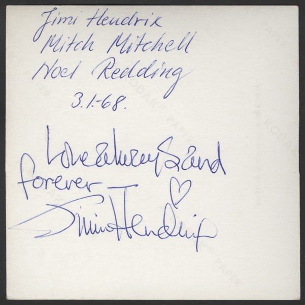 Jimi Hendrix Signed Original Snapshot Photograph