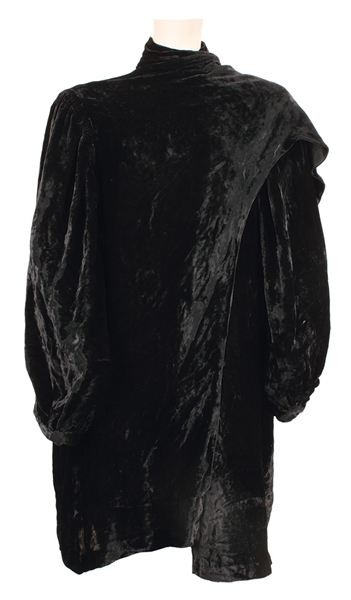 Stevie Nicks Owned & Worn Black Velvet Wrap With Sleeves