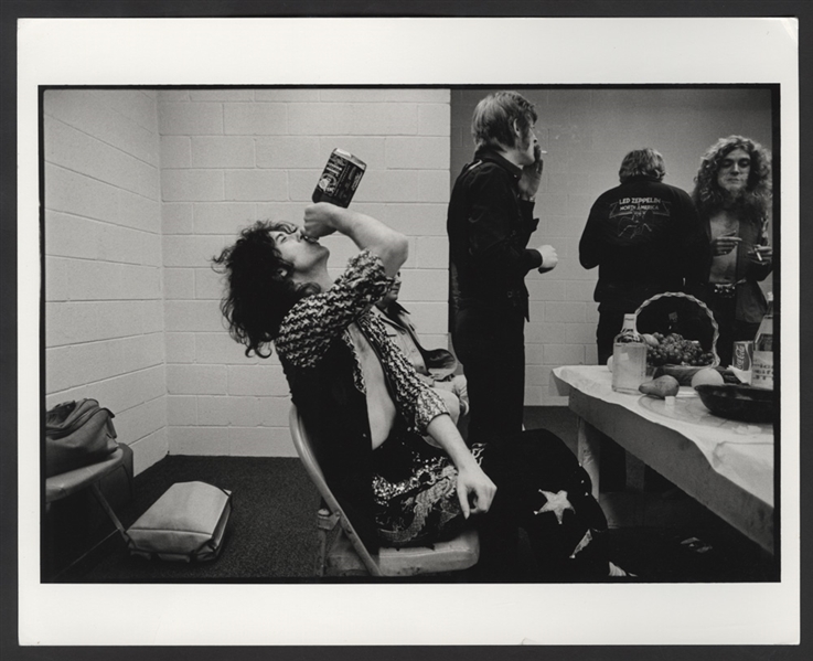 Led Zeppelin Original Neal Preston Stamped Photograph