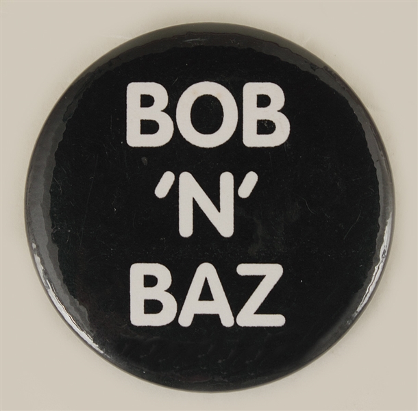 Bob Dylan and Joan Baez Original Vintage "Bob & Baz" Rare Promotional  Pin