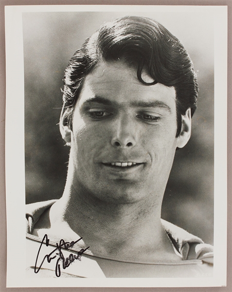"Superman" Christopher Reeve Signed Photograph and Original High School Year Book