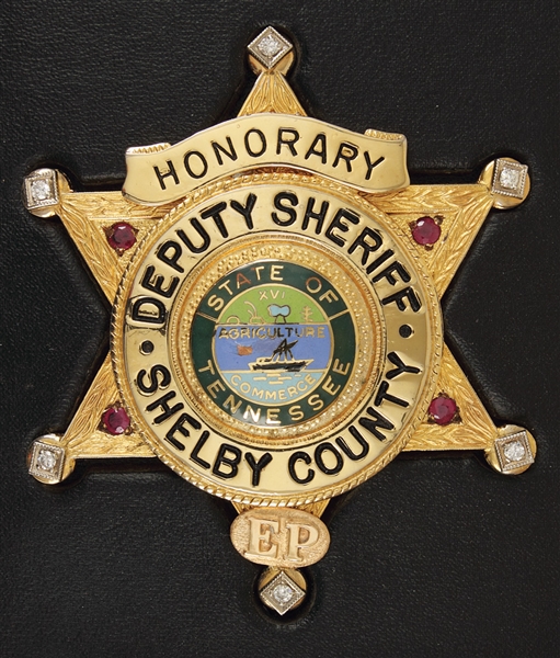 Elvis Presleys Personally Owned Honorary Shelby County Deputy Sheriff’s Badge