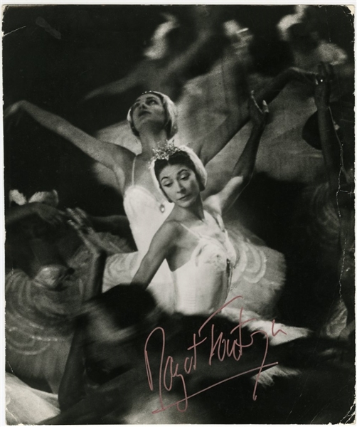 Margot Fonteyn Signed & Inscribed Original (10 x 12) Photograph