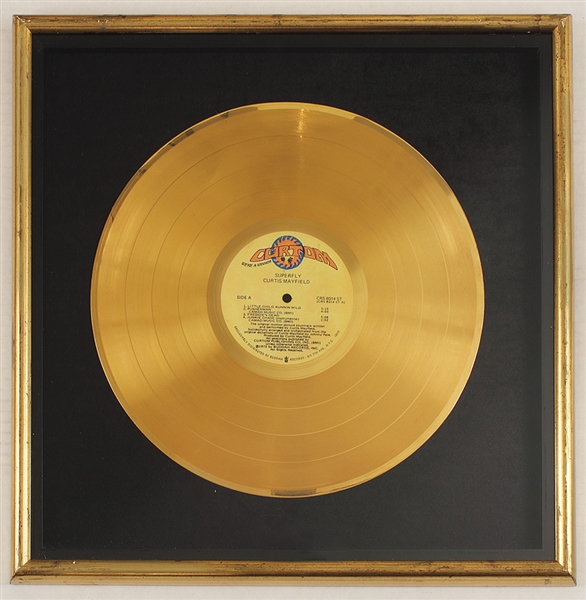 Curtis Mayfield "Superfly" Original Gold Album Award