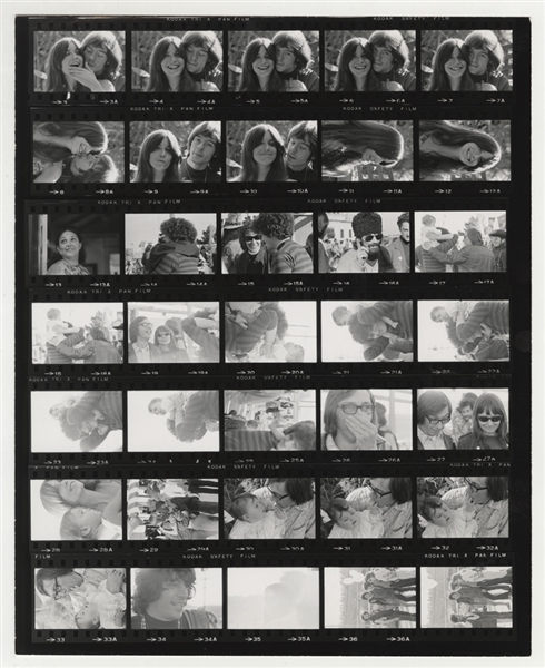 Monterey Pop Festival Original Jim Marshall Vintage Stamped Contact Sheet Featuring John Phillips (The Mamas and The Papas)