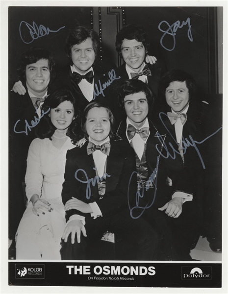 Osmond Family Signed Publicity Photograph
