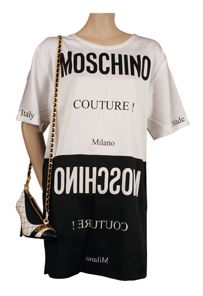 Katy Perry Moschino Spring/Summer 2016 Menswear Show Worn Dress and Bag