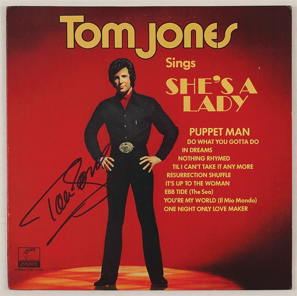 Tom Jones Signed "Shes A Lady" Album