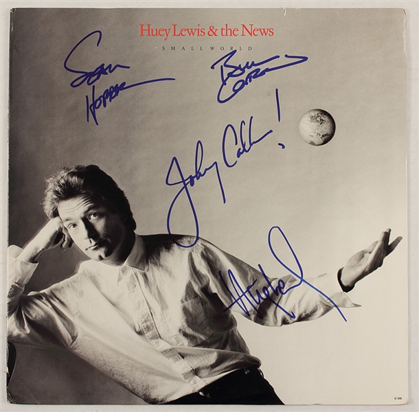 Huey Lewis & The News Signed "Small World" Album