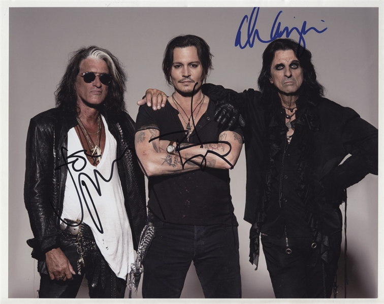 Hollywood Vampires Signed 11 x 14  Photograph