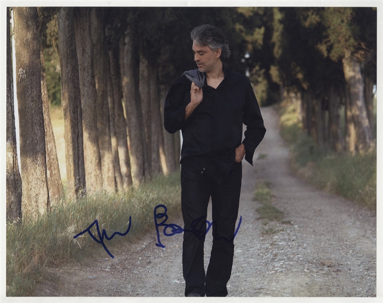 Andrea Bocelli Signed 11 x 14  Photograph