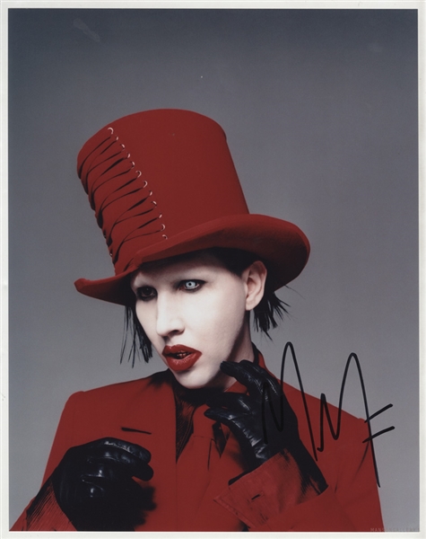 Marilyn Manson Signed 11 x 14  Photograph
