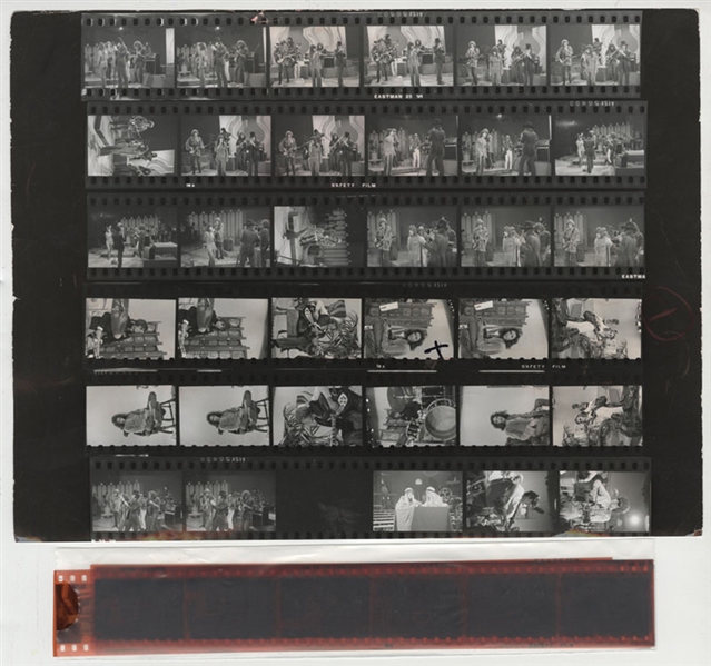 Jefferson Airplane Original Chuck Boyd Contact Sheet and Negatives With Copyright