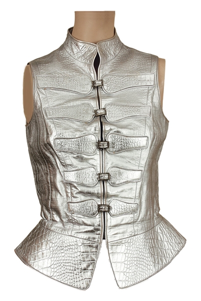 Alicia Keys "As I Am Tour" Stage Worn Custom Made Silver Metallic Vest