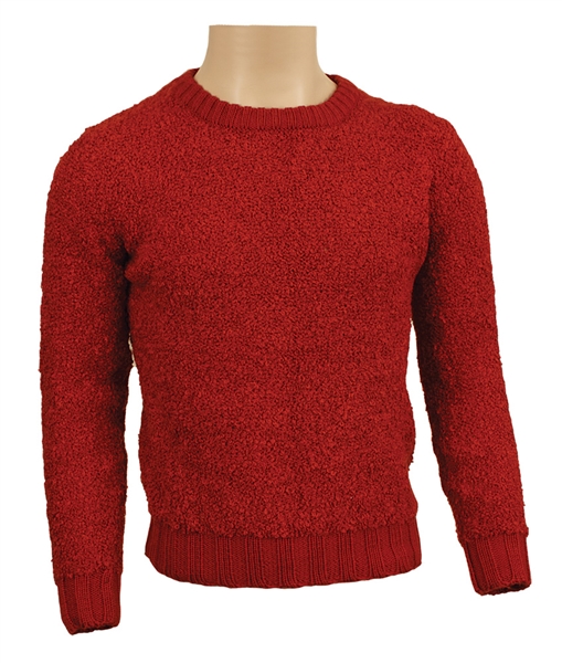 Michael Jackson Owned & Worn Red Knit Sweater
