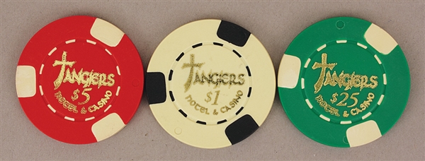 Original "Casino" Movie Production Used Tangiers Casino Chip Set