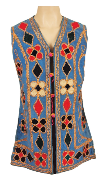 Jimi Hendrix Owned and Worn Elaborately Embroidered Suede Vest