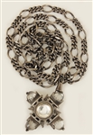 Madonna Owned & Worn Silver Necklace with Pendant Circa Mid-1980s