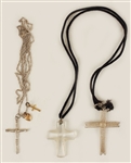 Madonna Owned & Worn Necklaces With Crosses Circa Mid-1980s