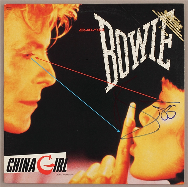 David Bowie Signed "China Girl" Promotional 12" Record 