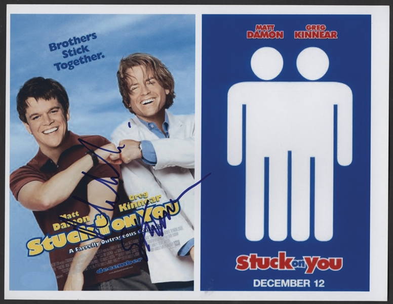 Matt Damon & Greg Kinnear Signed "Stuck On You" Photograph