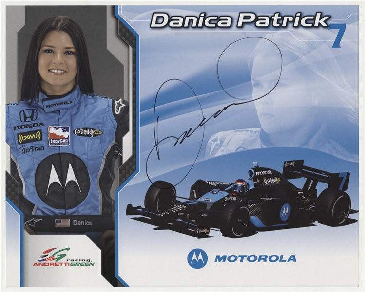 Danica Patrick Signed Promotional Picture Card