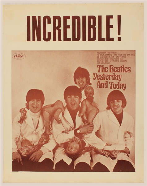 The Beatles Original Yesterday and Today Butcher Cover Promotional Poster