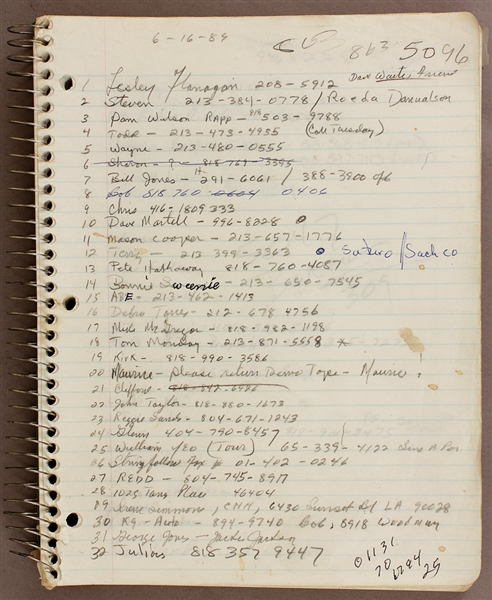 Jackson Family Owned Notebook Filled With Handwritten Notes on Family Business