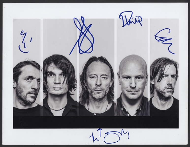 Radiohead Signed 8 x 10 Photograph 