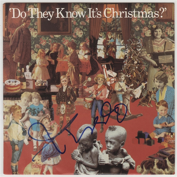Bob Geldof Signed "Do They Know Its Christmas?"45 Record