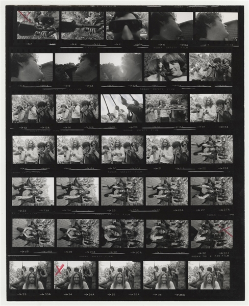 Coldwater Original Jim Marshall Stamped Monterey Pop Festival Contact Sheet