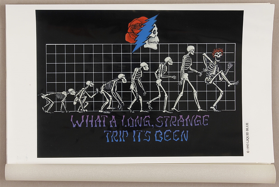 Grateful Dead Original 1993 "What  A Long Strange Trip Its Been" Mock-Up Artwork by David Opie