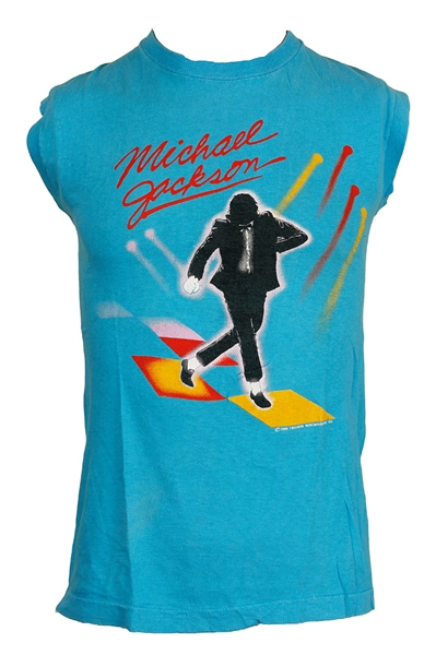 Michael Jackson Owned and Worn Sleeveless Concert T-Shirt