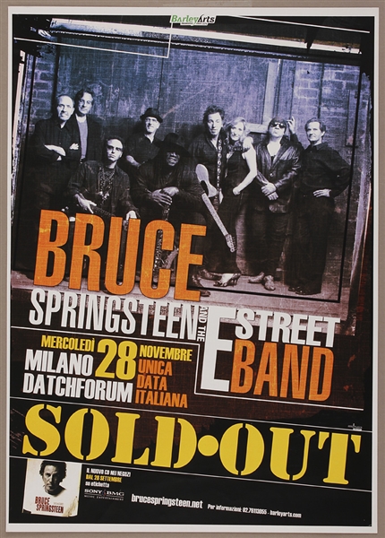Bruce Springsteen and the E Street Band Original Italian Concert Poster