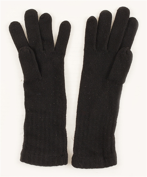 Michael Jackson Owned and Worn Black Winter Gloves