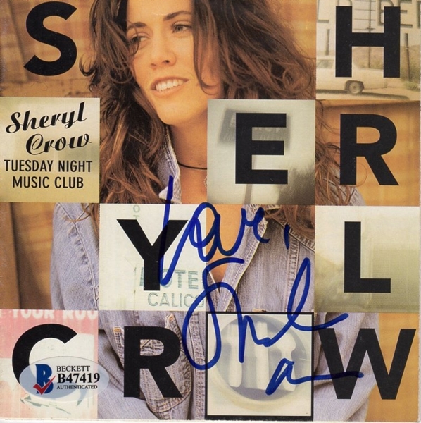 Sheryl Crow Signed "Tuesday  Night Music Club" C.D. Insert