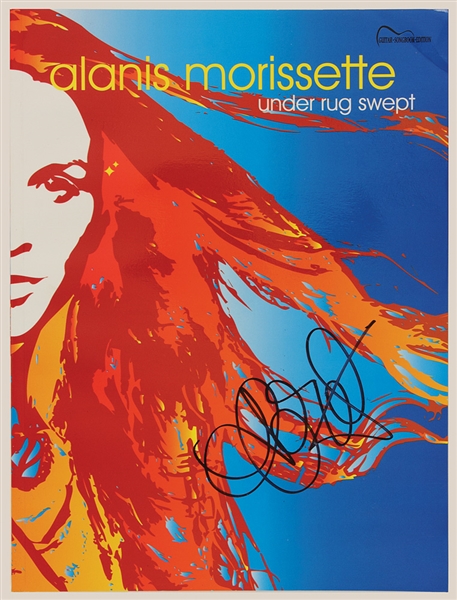 Alanis Morissettes Signed "Under Rug Swept" Song Book