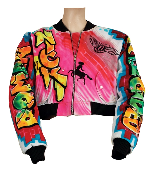 Nicki Minaj "Pink Friday Tour" Stage Worn Jeremy Scott Custom Made Graffiti Jacket