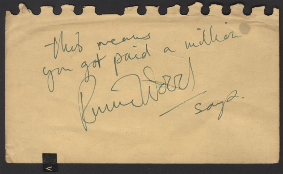 Rolling Stones Ronnie Wood Handwritten and Signed Note
