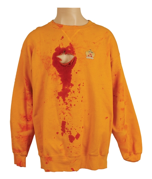 Tupac Shakur "Above The Rim" Screen Worn Shirt with Stage Blood and Bullet Hole